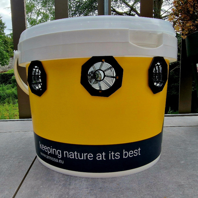 MUSCADO 11L, seau piège à mouche extérieur + 6 appâts